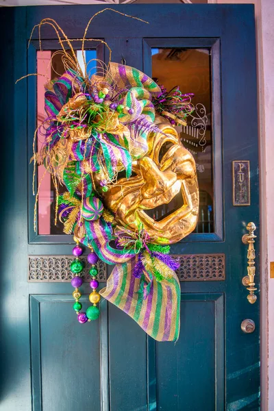 Nuevos Orleans Febrero 2016 Máscara Carinval Nueva Orleans Colgando Una — Foto de Stock