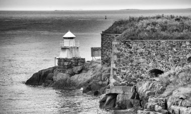 Bulutlu bir günde Suomenlinna Cpastline, Helsinki