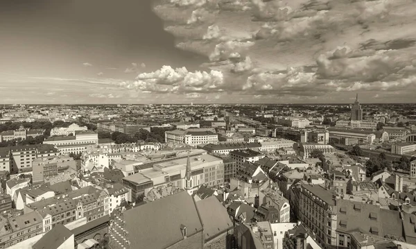 Riga Latvia July 7Th 2017 Panoramic Aerial View Riga City — Φωτογραφία Αρχείου