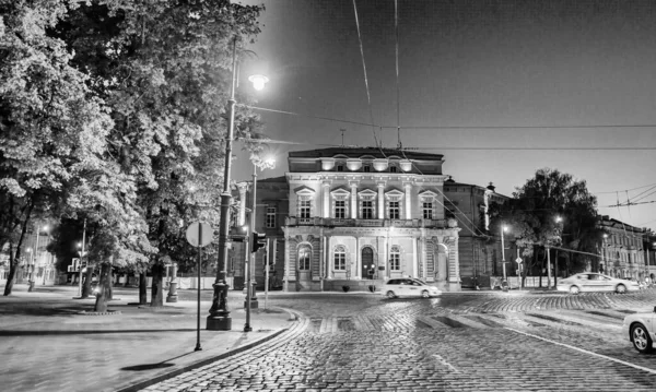 Vilnius Lituanie Juillet 2017 Rues Vilnius Nuit — Photo