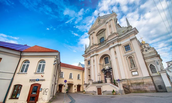 Vilnius Lituânia Julho 2017 Portões Mosteiro Basiliano Igreja Católica Santa — Fotografia de Stock
