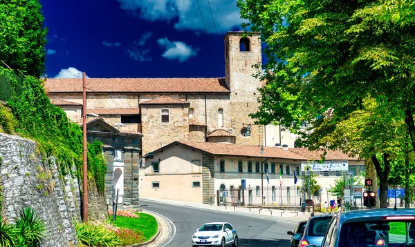 Bergamo Italië Juli 2017 Stadsstraten Gebouwen Van Bergamo Alta Met — Stockfoto