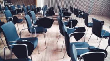 Boş toplantı odası, modern iş iç mekanı Ağır çekim