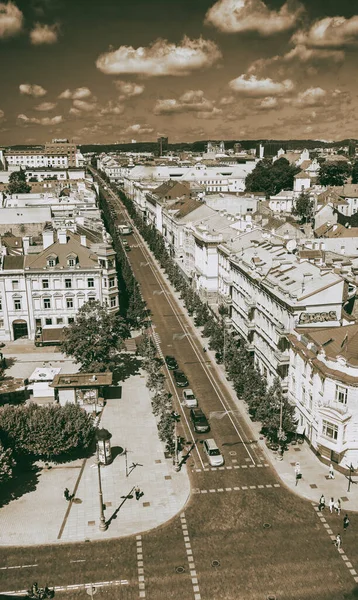 Vilnius Lituania Julio 2017 Vista Aérea Del Horizonte Ciudad Vilna — Foto de Stock