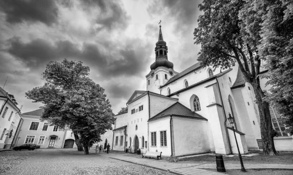 Tallinn Estonien Juli 2Nd 2017 Gamla Stadens Torg Med Turister — Stockfoto