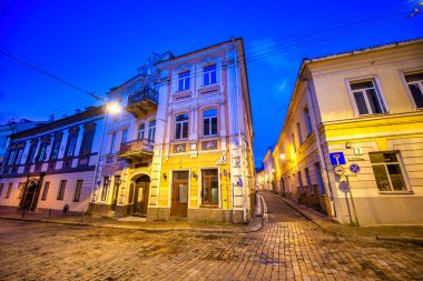 VILNIUS, LITHUANIA - 9 Temmuz 2017: Vilnius 'ta şehir sokakları