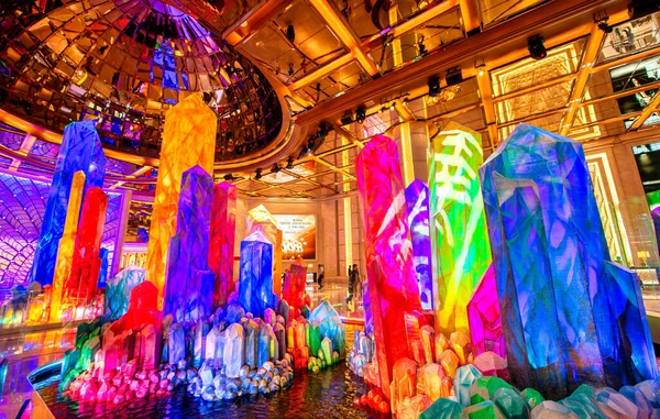 Macau China May 2014 Interior City Hotel Casino Colorful Light — Stock Photo, Image