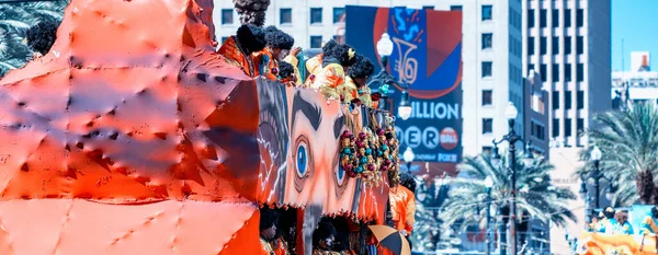 Nuevos Orleanes Febrero 2016 Carnaval Flota Desfile Del Mardi Gras — Foto de Stock