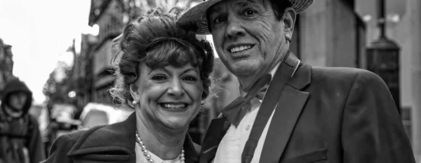 New Orleans February 2016 Couple Caucasian People Well Dressed City — Fotografia de Stock
