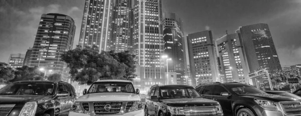 Abu Dhabi Uae December 2016 Beautiful City Street Buildings Night — ストック写真