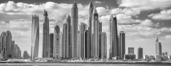 Dubai Marina Panoramic Skyline Palm Jumeirah — стоковое фото