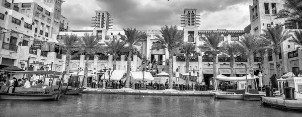 Dubai Eae December 2016 Madinat Jumeirah Épületei Folyó Mentén — Stock Fotó