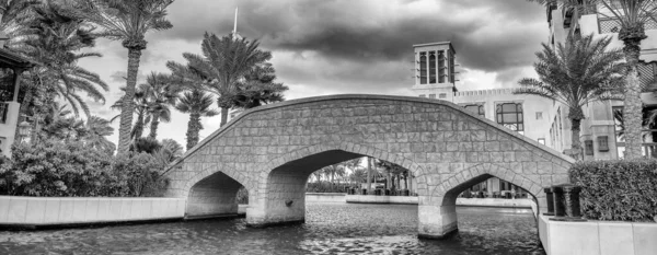 Dubai Uae December 2016 Buildings Madinat Jumeirah River — Foto Stock