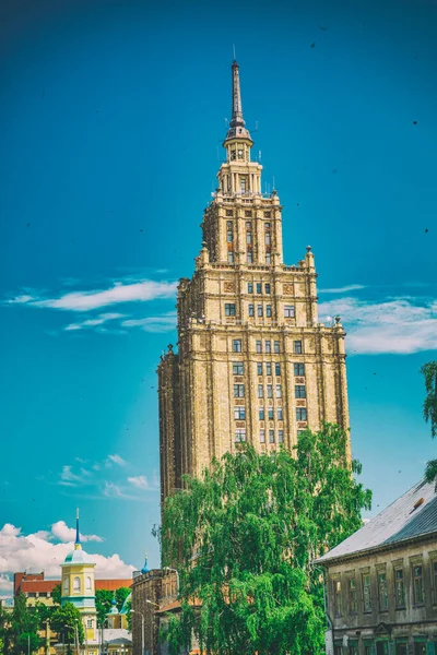 Gebäude Der Lettischen Akademie Der Wissenschaften Stadtzentrum Von Riga Lettland — Stockfoto