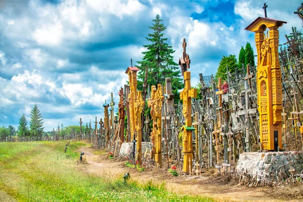 Hill Crosses Kryziu Kalnas Lituânia — Fotografia de Stock