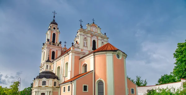 Schöne Sonnenaufnahme Der Kirche Katharina Kotrynos Vilnius Litauen — Stockfoto