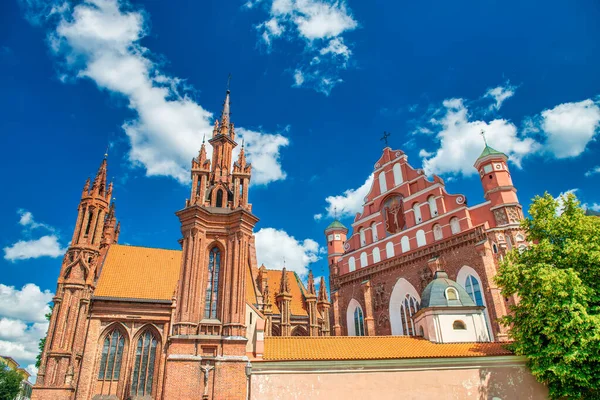 Anne Kyrkan Vilnius Klar Solig Dag Litauen — Stockfoto