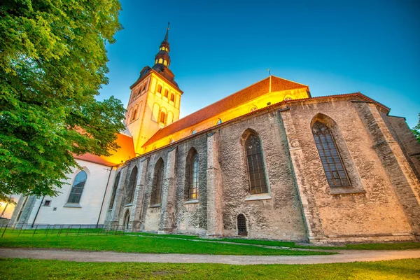 Nicholas Church Museum Tallinn Night Estonia — стоковое фото