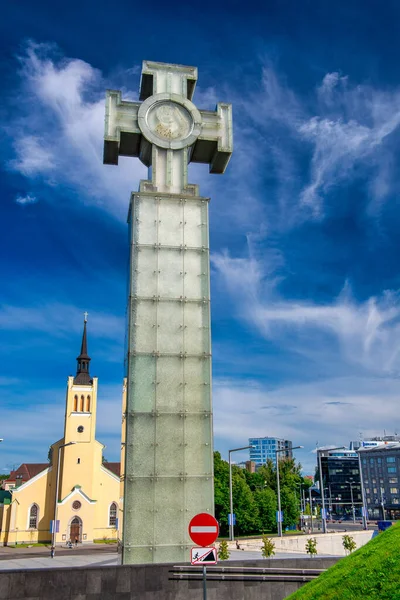 Tallinn Estona July 2017 Monument War Independence Freedom Square Tallinn – stockfoto