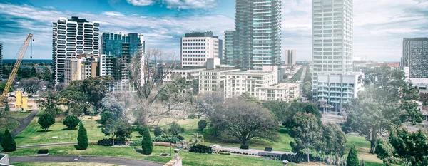 Melbourne Australia September 2018 City Skyline Shrine Remembrance Park Sunny — Stockfoto
