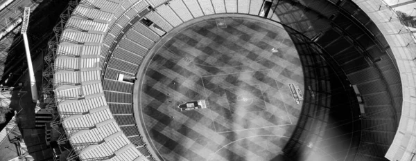 Melbourne Rakousko Září 2018 Panorama Vzdušného Města Vrtulníku Australský Fotbalový — Stock fotografie