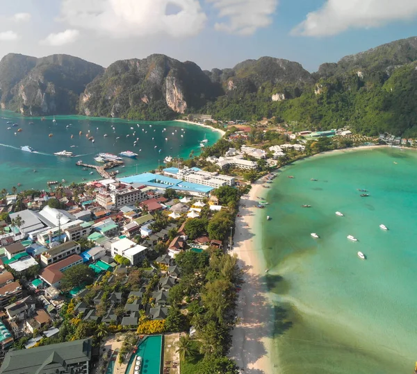 Phi Phi Don Thailandia Veduta Aerea Ton Sai Beach Loh — Foto Stock