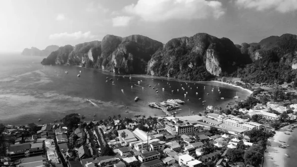 Phi Phi Don Thailand Luftaufnahme Der Küste Der Insel Phi — Stockfoto