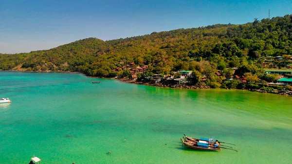 Phi Phi Don Thaïlande Vue Aérienne Littoral Île Phi Phi — Photo