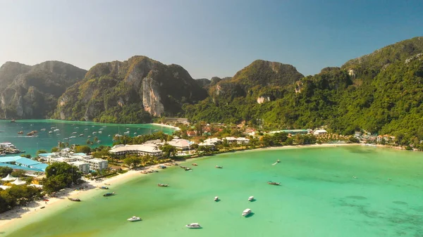 Phi Phi Don Thailandia Veduta Aerea Ton Sai Beach Loh — Foto Stock