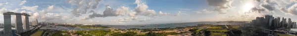 Vue Panoramique Depuis Drone Marina Bay Singapour Par Après Midi — Photo