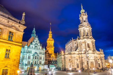 DRESDEN, GERMANY - 14 Temmuz 2016: Dresden Katolik Katedrali