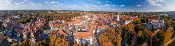 Vista Aérea Panorâmica Celle Horizonte Medieval Dia Ensolarado Claro Baixa — Fotografia de Stock