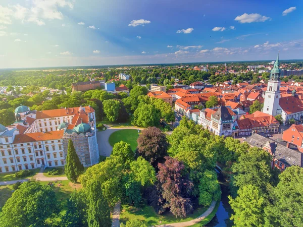 Panoramisch Uitzicht Middeleeuwse Skyline Van Celle Een Heldere Zonnige Dag — Stockfoto