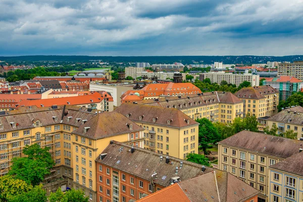 Almanya Daki Dresden Binalarının Panoramik Hava Manzarası — Stok fotoğraf