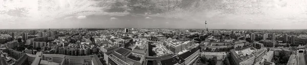 Vista Aérea Panorámica Del Horizonte Berlín Atardecer Con Los Principales — Foto de Stock