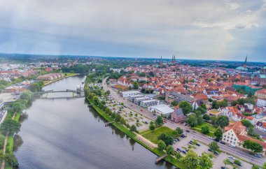 Alman İHA 'sından Lubeck' in hava görüntüsü
