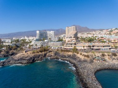 Playa del Bobo ve Costa Adeje kıyıları Tenerife, Kanarya Adaları
