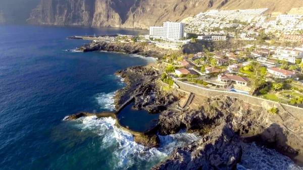 Luftaufnahme Der Landschaft Von Garachico Auf Teneriffa Von Einer Drohne — Stockfoto