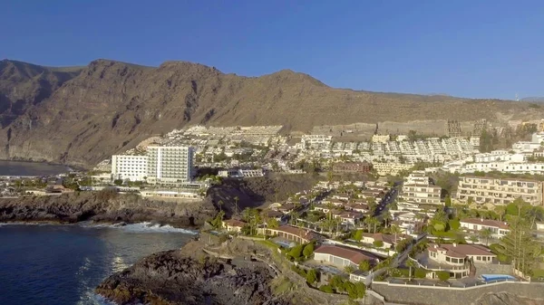 Vista Aérea Del Paisaje Garachico Tenerife Desde Dron —  Fotos de Stock