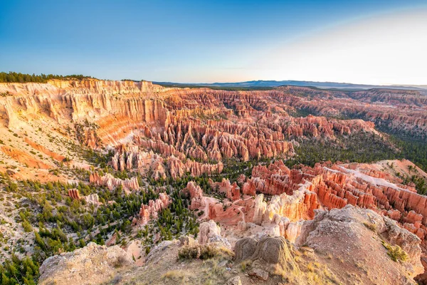 Aerial View Bryce Canyon Summer Sunrise Overlook Orange Colorful Hoodoos — Stock Photo, Image