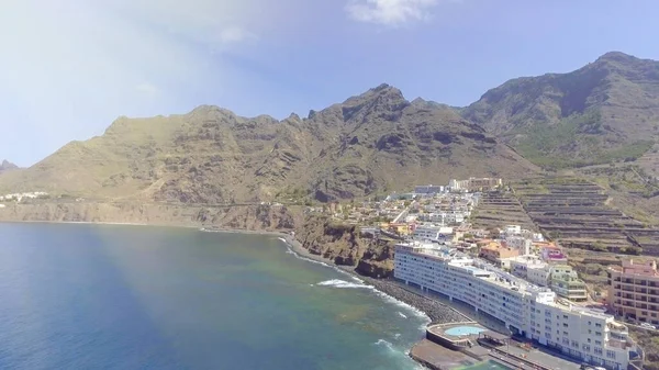 Luftaufnahme Von Puerto Cruz Einem Sonnigen Tag Teneriffa Spanien — Stockfoto