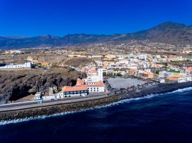 Kanarya Adaları, Tenerife 'deki Candelaria kıyı şeridinin havadan görüntüsü