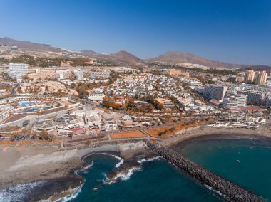 Playa del Bobo ve Costa Adeje kıyıları Tenerife, Kanarya Adaları