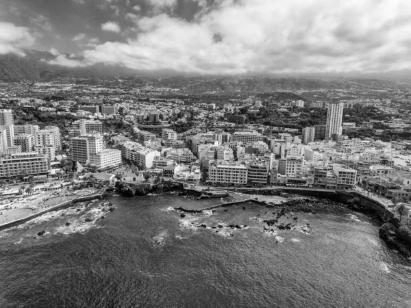 Puerto Cruz Van Drone Tenerife Canarische Eilanden — Stockfoto