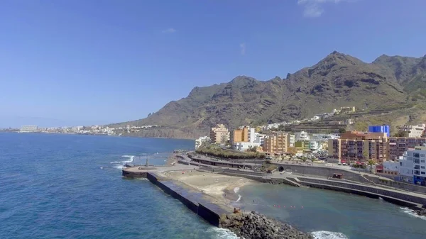 Vista Aérea Del Puerto Cruz Día Soleado Tenerife España —  Fotos de Stock