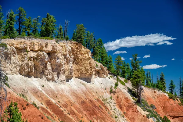 Luftaufnahme Des Bryce Canyon Einem Schönen Sommertag Blick Auf Orange — Stockfoto