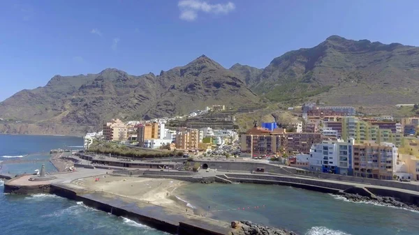 Vista Aérea Del Puerto Cruz Día Soleado Tenerife España —  Fotos de Stock