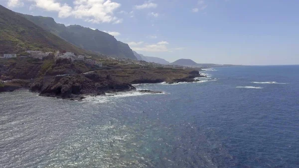 Vista Aérea Paisagem Santiago Del Teide Tenerife Drone — Fotografia de Stock
