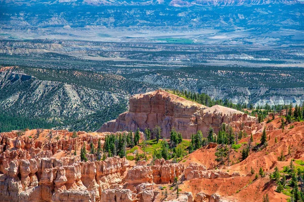 Aerial View Bryce Canyon Beautiful Summer Day Overlook Orange Colorful — Stock Photo, Image