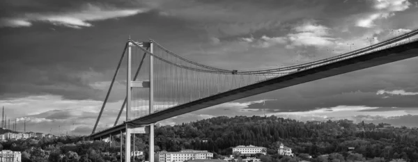 Sob Ponte Sobre Rio Bósforo Istambul — Fotografia de Stock